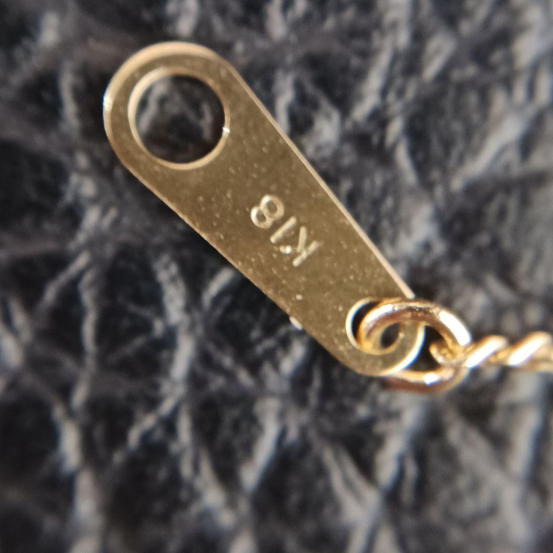 (C011318) K18 YG ネックレス 喜平2面シングル ホールマーク