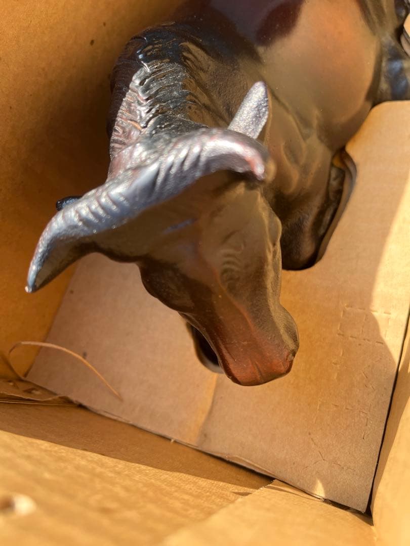 昭和レトロ 国指定伝統工芸品 佐太天神宮 高岡美術鋳物 神牛建立記念