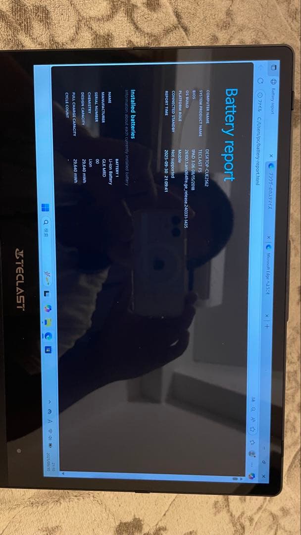 Teclast F5 N4100 中古2in1 ノートパソコン タッチスクリーン