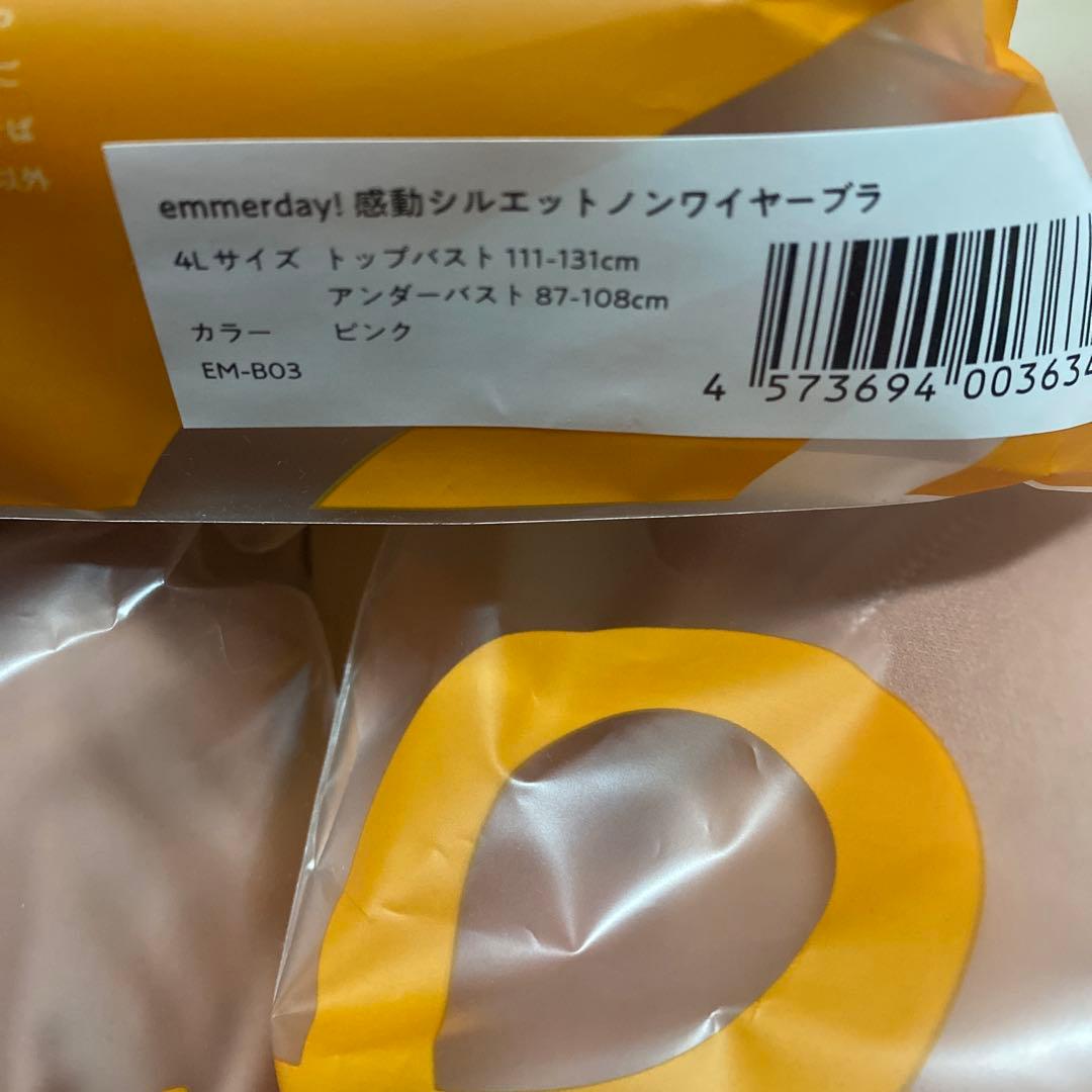 Ot emmerday! 4Lサイズ ブラジャーショーツセット ピンク5点セット
