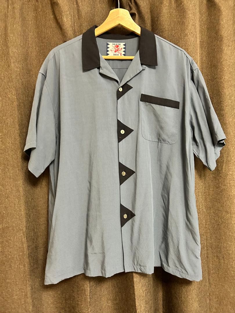 SON OF THE CHEESE サノバチーズ オープンカラー レーヨン L