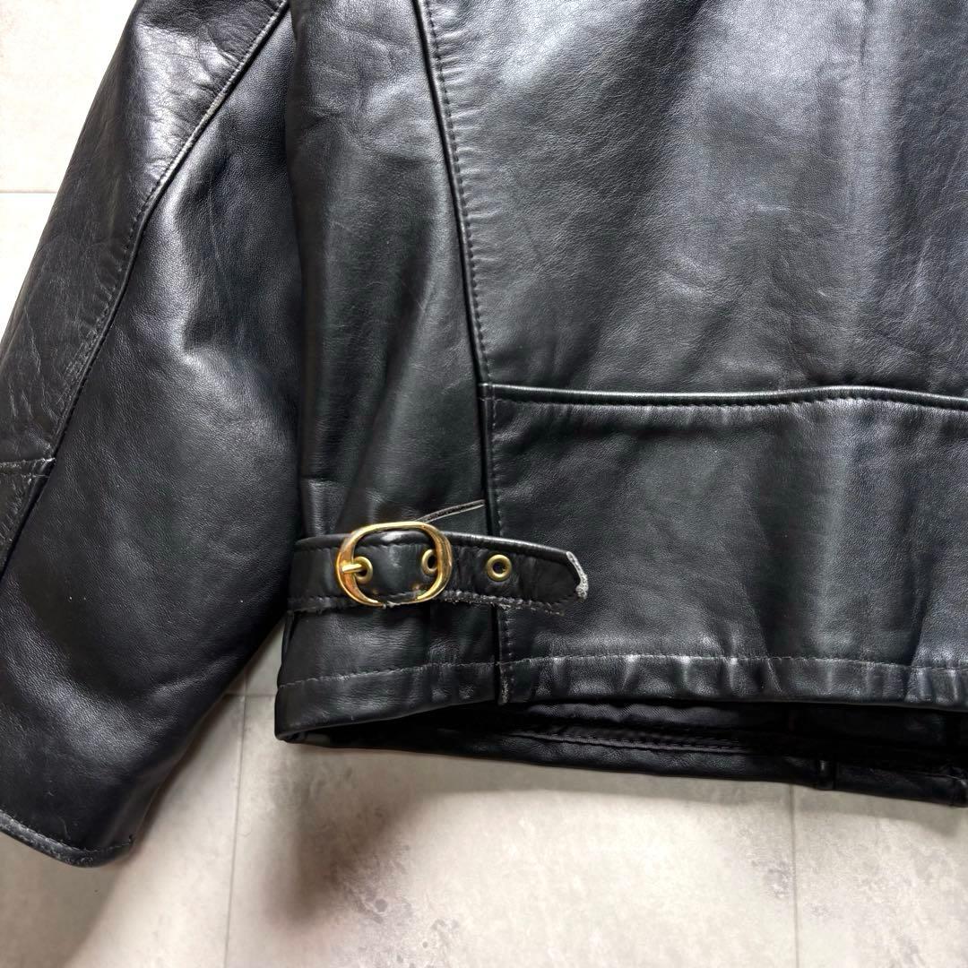 【Vintage】ショット レザージャケット 46 XXXL USA製 短丈