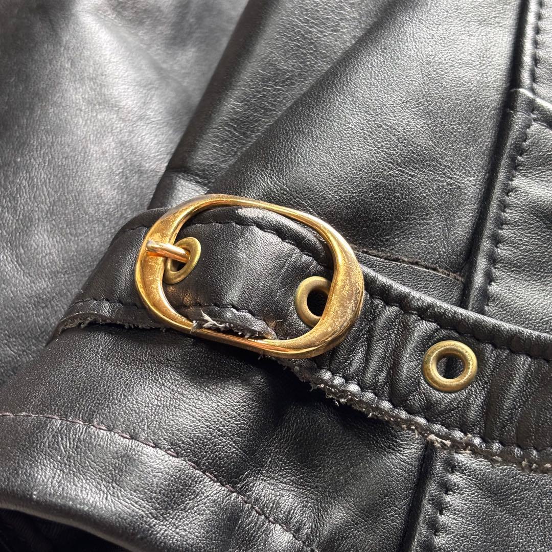 【Vintage】ショット レザージャケット 46 XXXL USA製 短丈