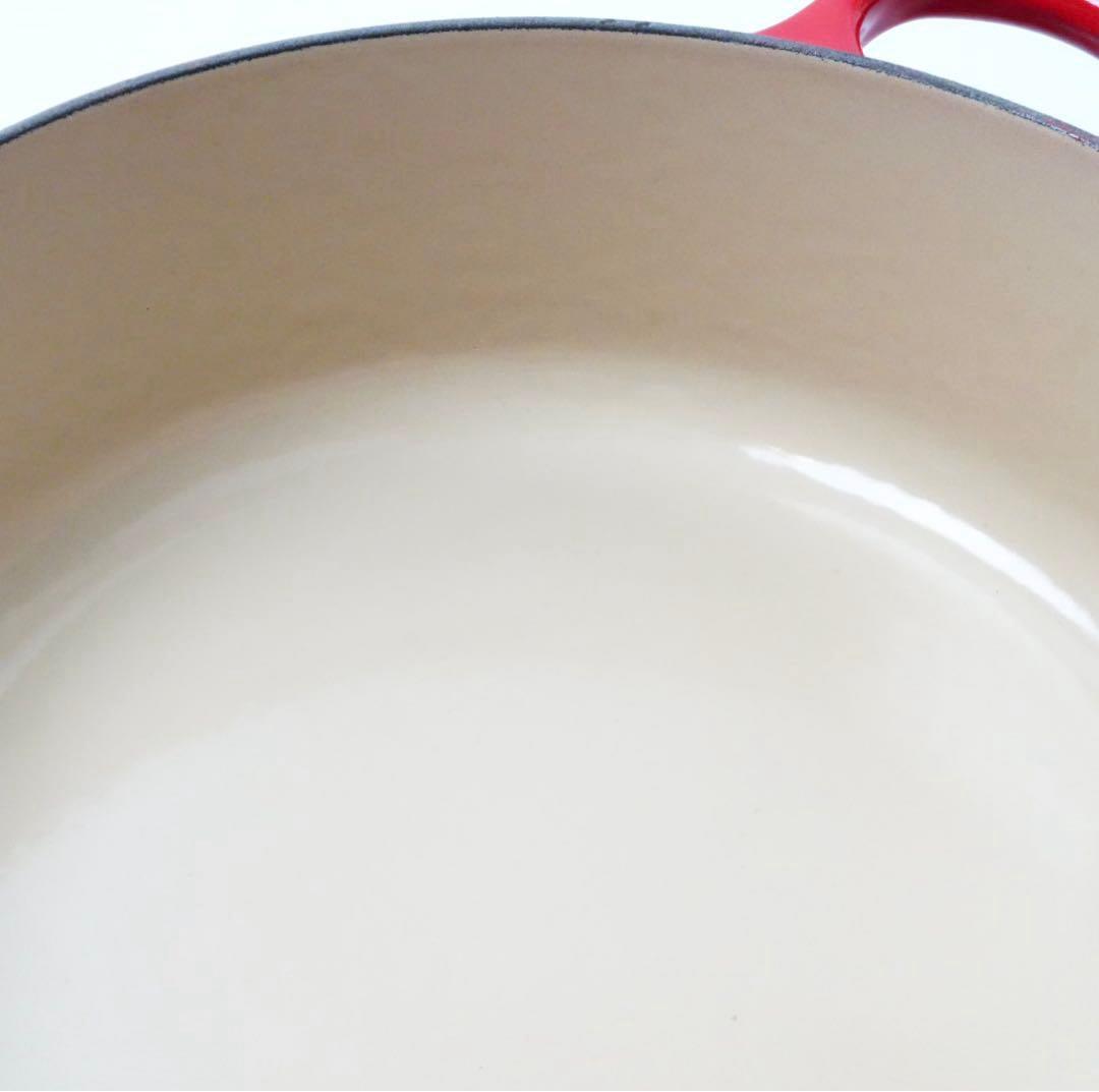 【美品】LE CREUSET　ココット ジャポネーズ チェリーレッド　24cm