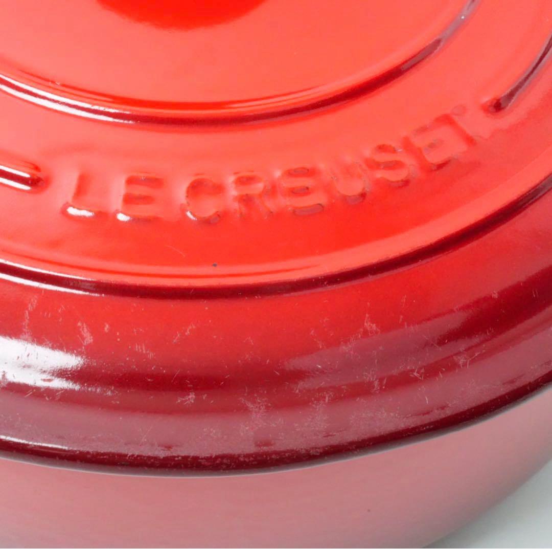 【美品】LE CREUSET　ココット ジャポネーズ チェリーレッド　24cm