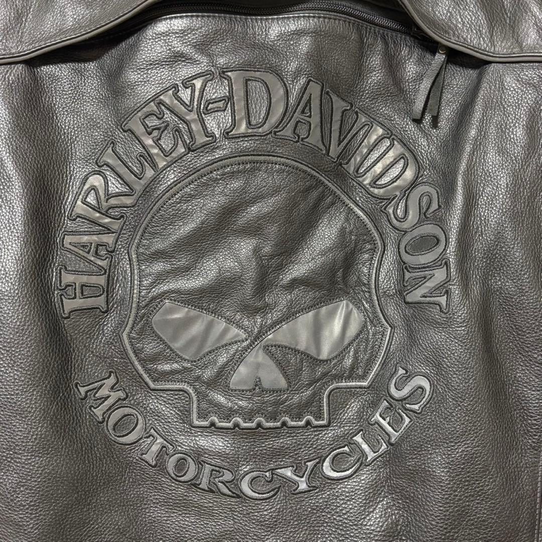 Harley-Davidson レザージャケット L スカル 本革 ライナー付