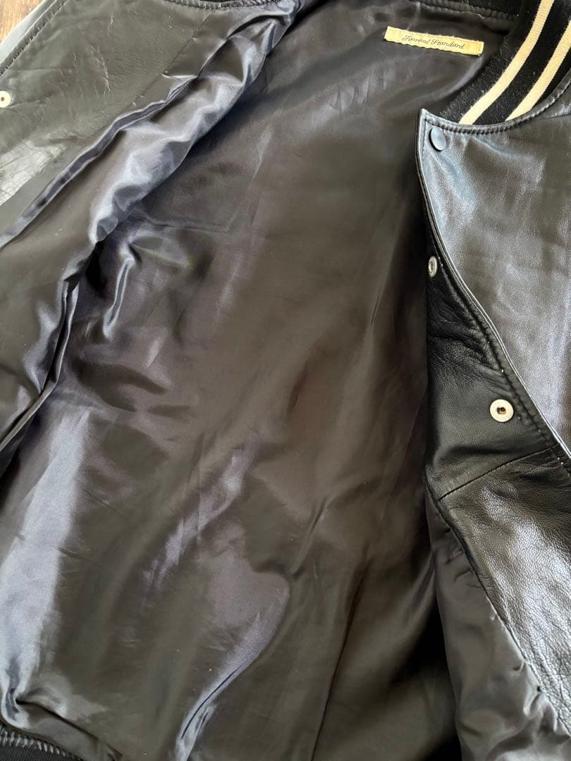 ジャーナルスタンダード/希少 シープレザーJKT 羊革 スタジャン ブラック M