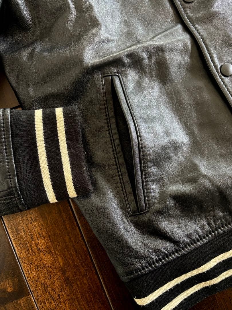 ジャーナルスタンダード/希少 シープレザーJKT 羊革 スタジャン ブラック M