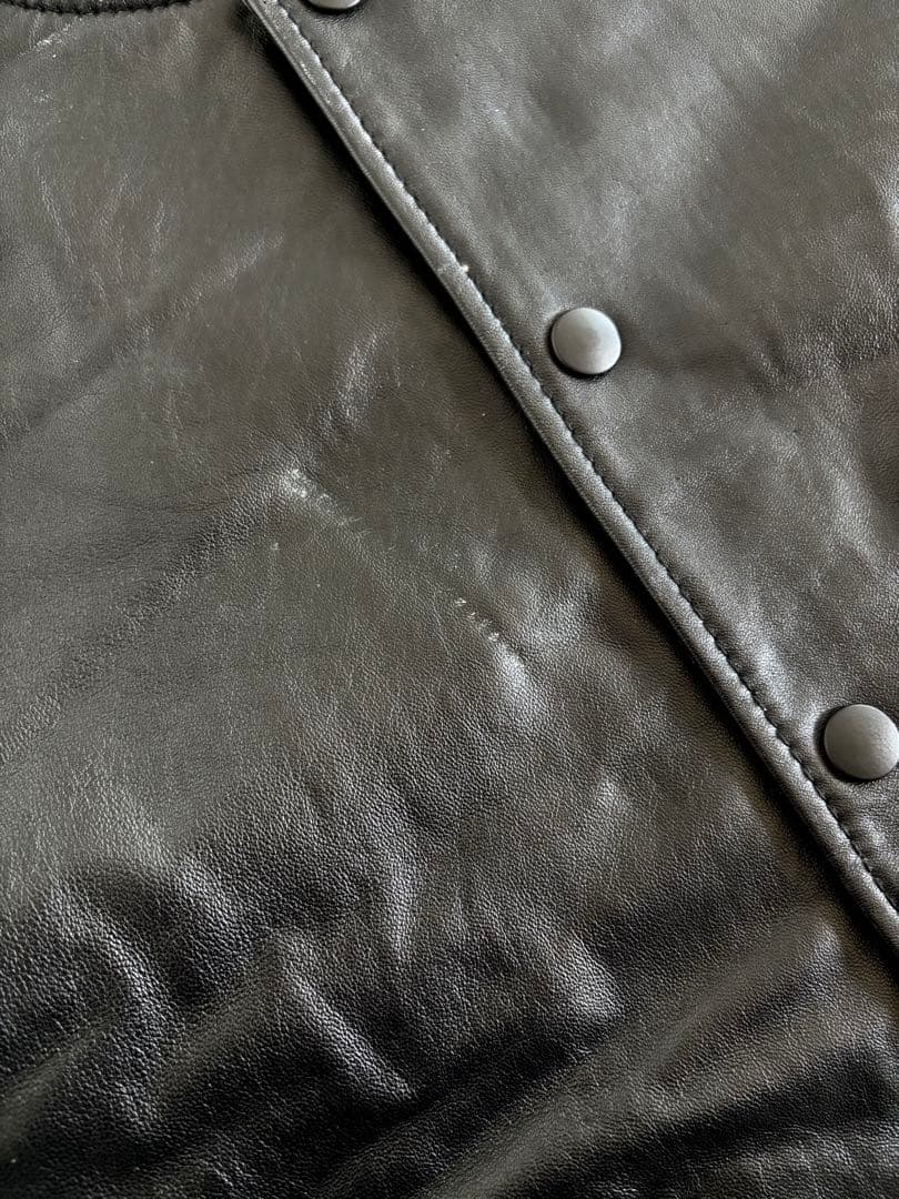 ジャーナルスタンダード/希少 シープレザーJKT 羊革 スタジャン ブラック M