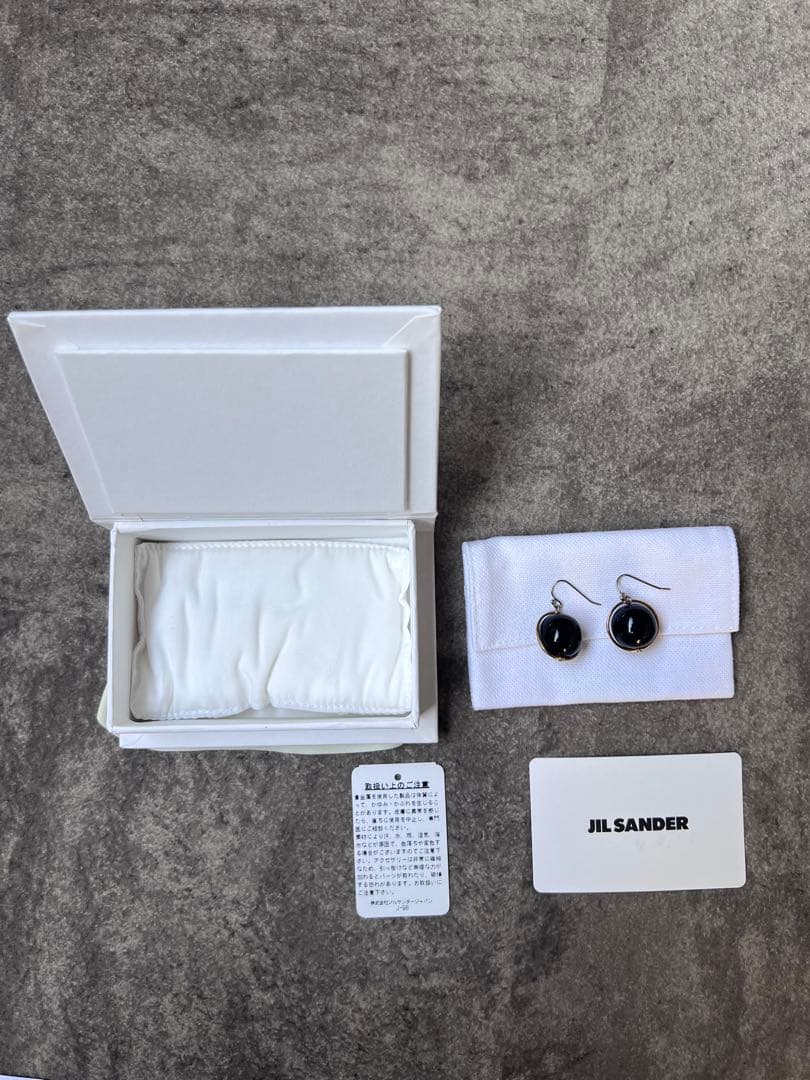 【美品】JIL SANDER ブラック ピアス