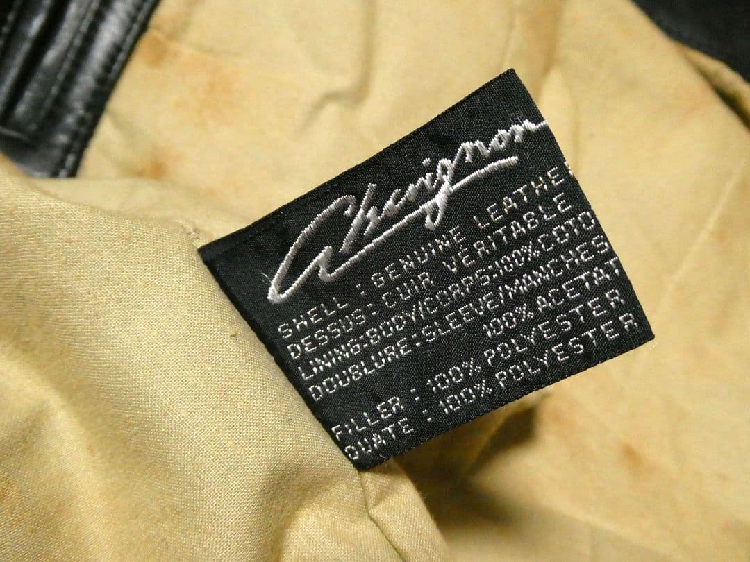 D*D様 特価！美品！90年代ヴィンテージ！ChevignonレザーカーコートL