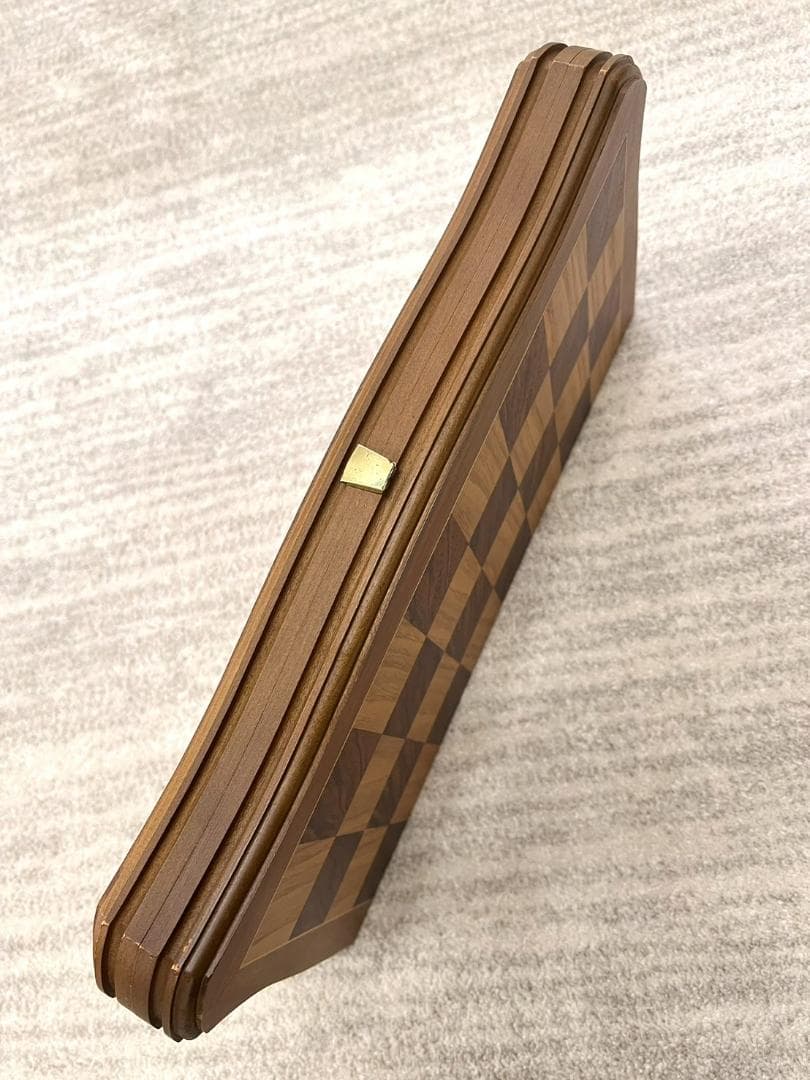 ドイツ製 手作り 木製 折畳み ドイツのアンティーク店で購入♪ チェス盤　 美品