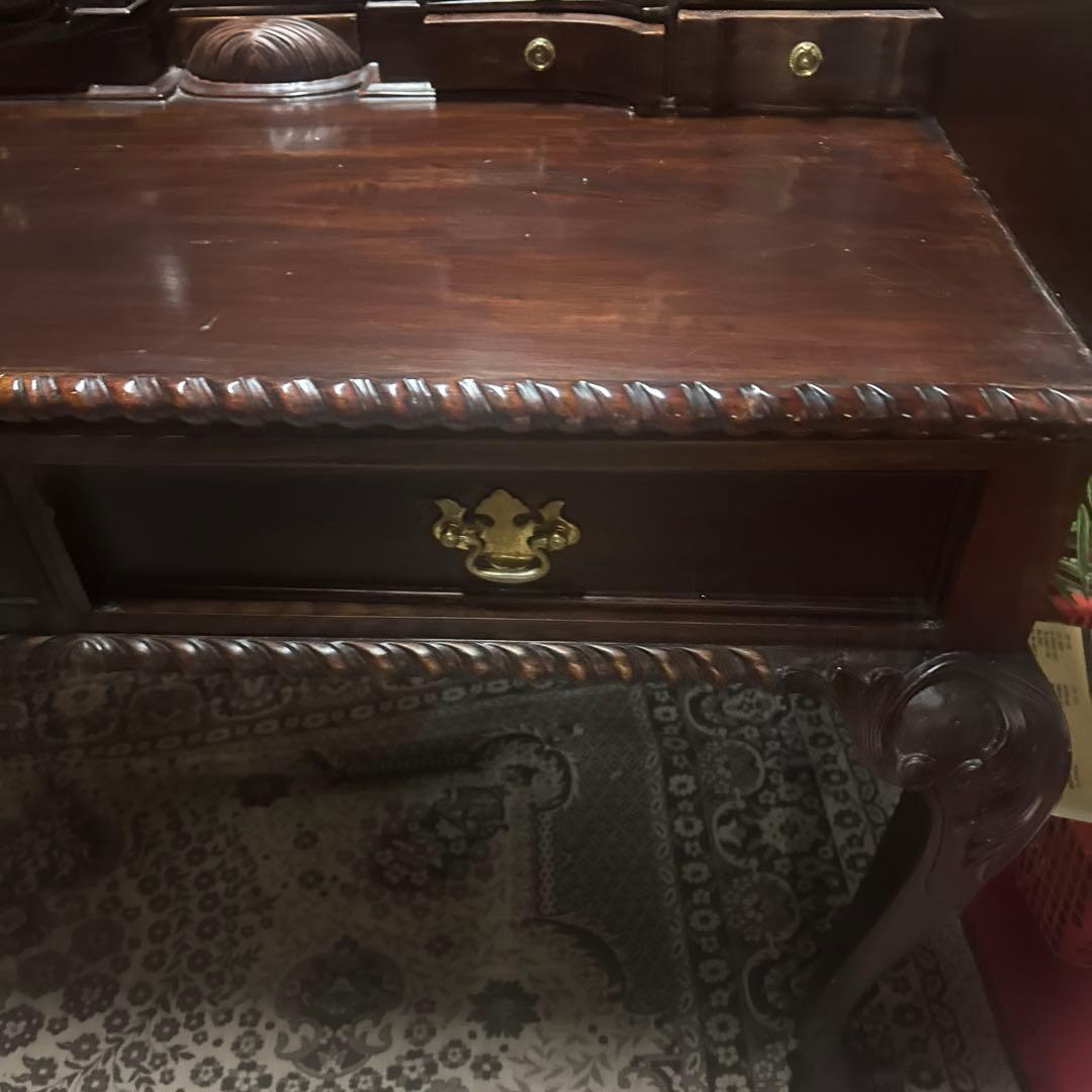 輸入家具　マホガニー　ダークブラウン イギリス　ライティングデスク