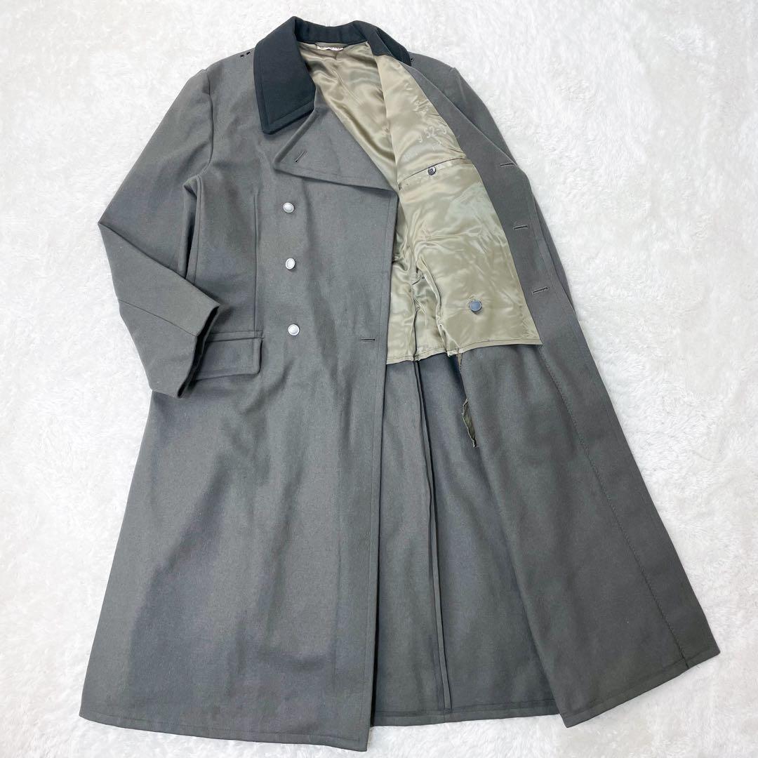 未使用級 東ドイツ軍 ロングコート NVA ビンテージ ウール 防寒 ジャケット