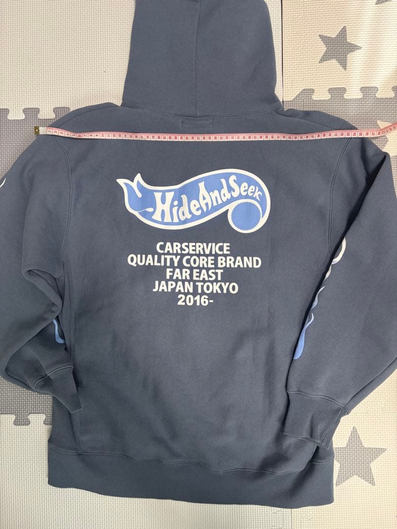 トップス HIDEANDSEEK CarService Hooded D-BLUE L