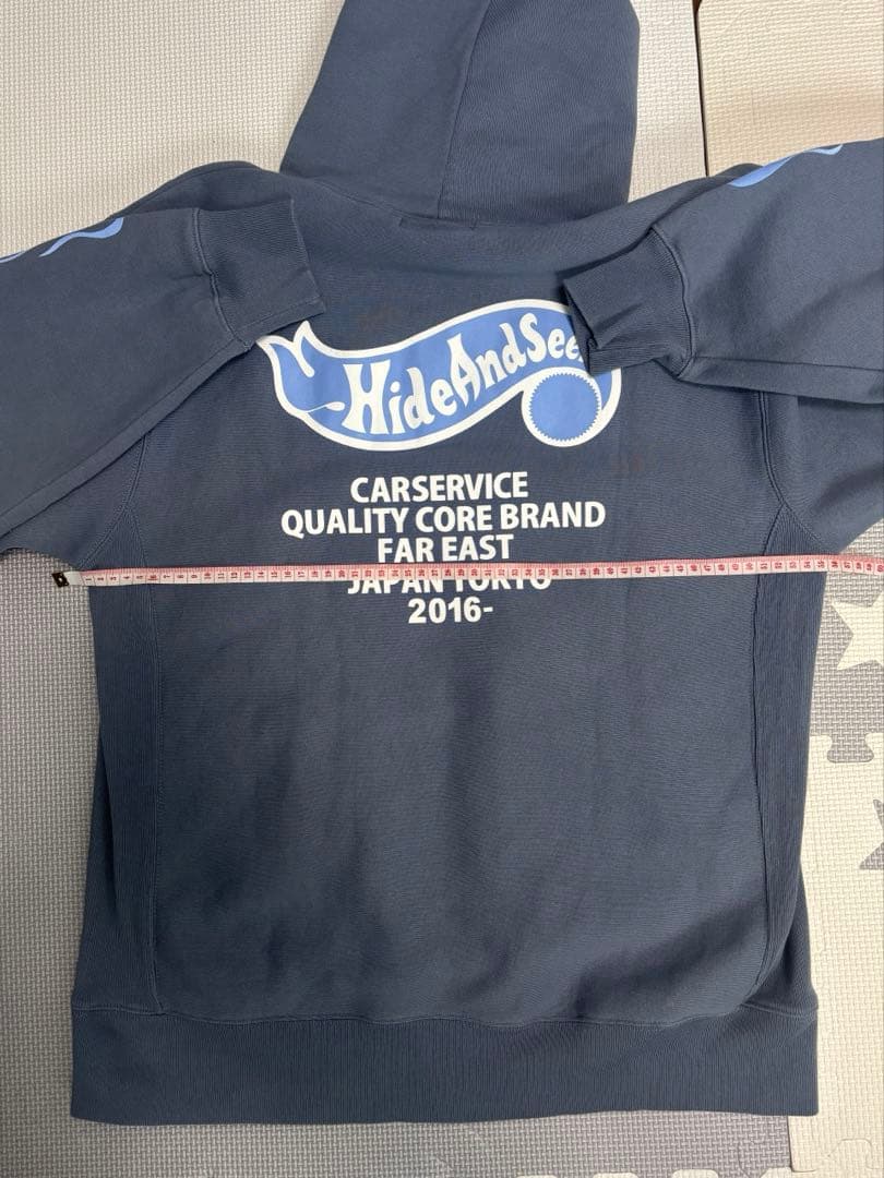 トップス HIDEANDSEEK CarService Hooded D-BLUE L