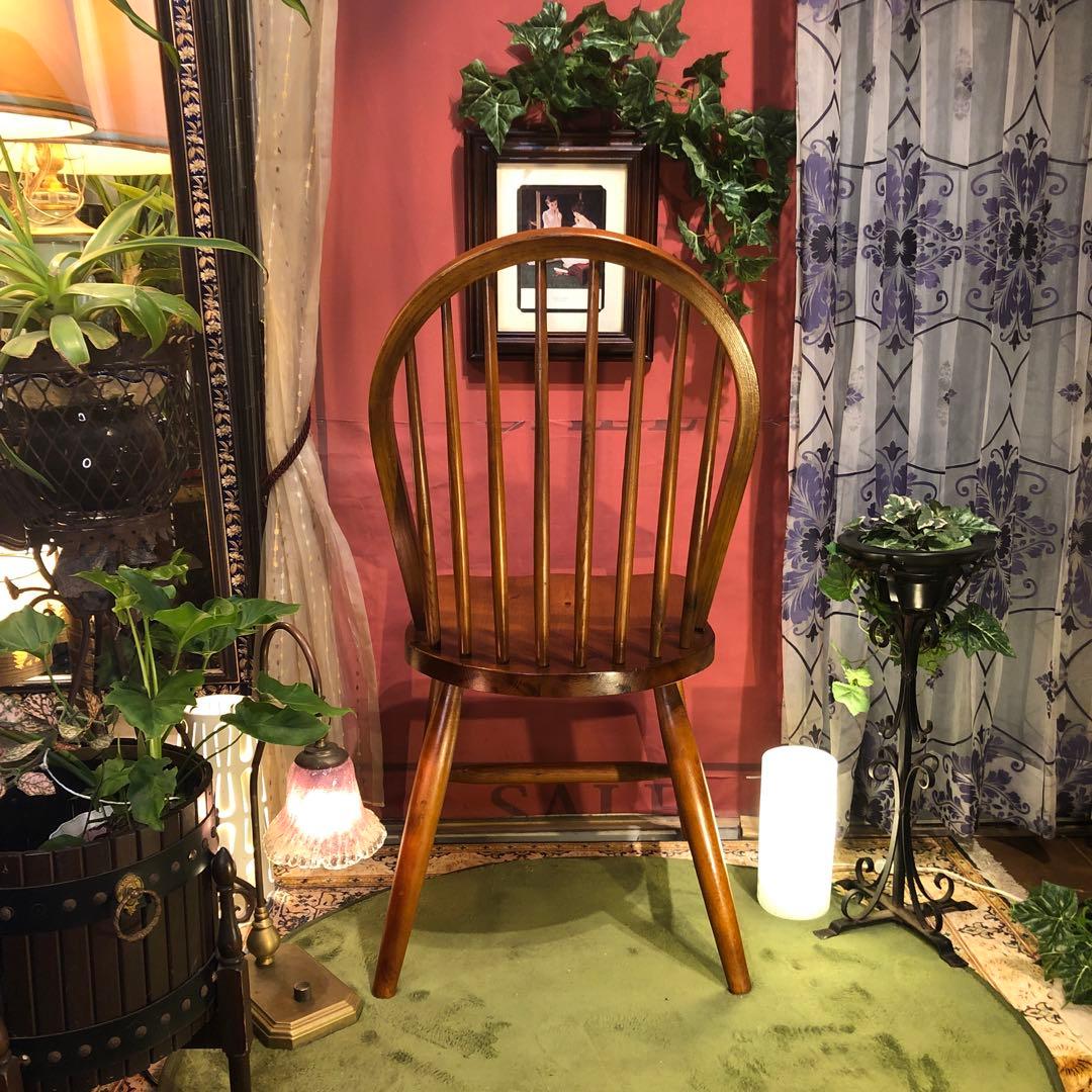 L１　オールドパイン　80’s ヴィンテージ 　ボーバックチェア