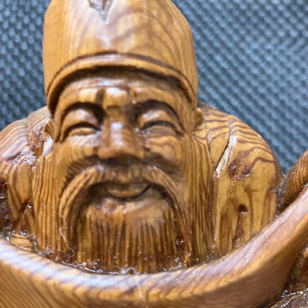 木製 七福神 彫刻 約50cm