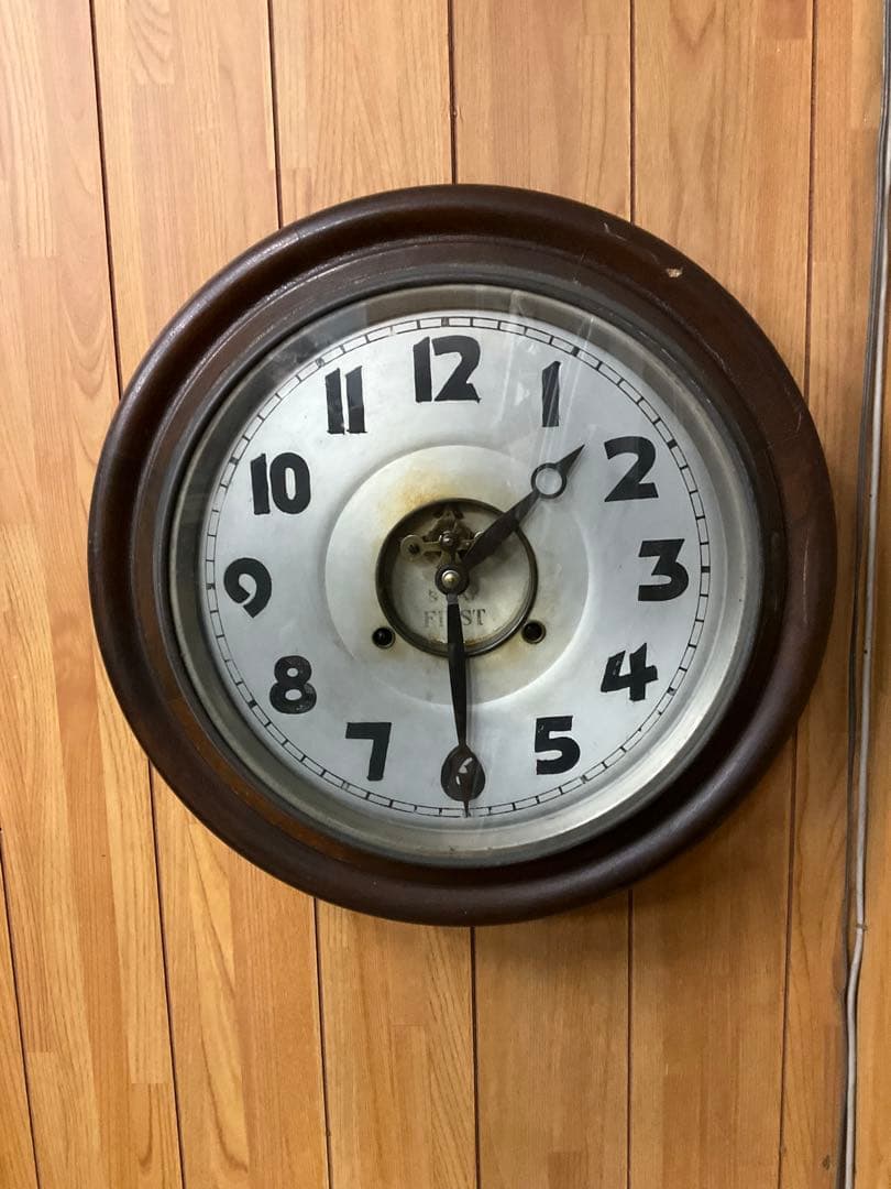 アンティーク　ゼンマイ掛時計　稼動品