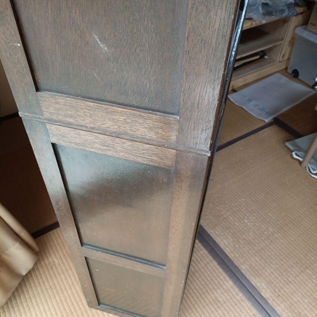 昭和レトロ　木製ディスプレイキャビネット　アンティーク