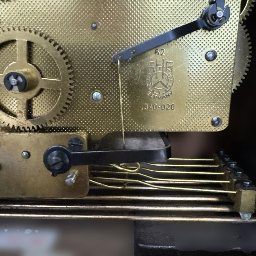 GERMANY Hermle ヘルムレ ゼンマイ式置時計 アンティ－ク