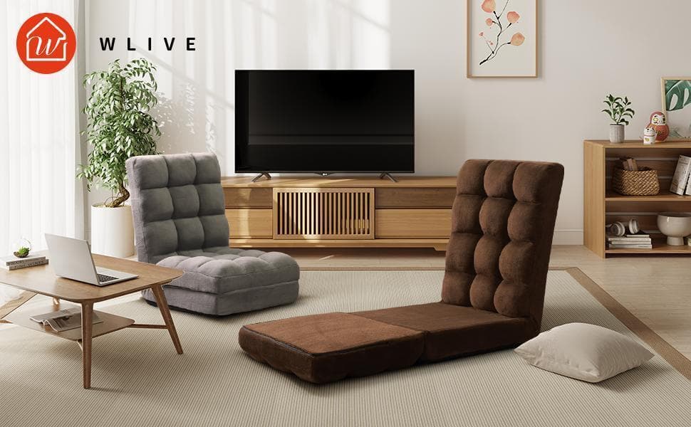 座椅子ソファー リクライニング ブラウン