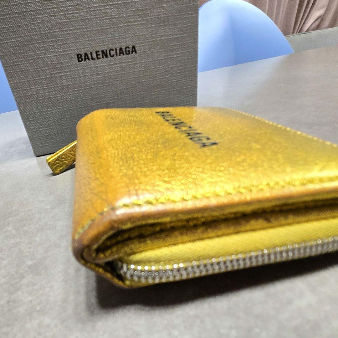 最終価格！BALENCIAGAバレンシアガ アラウンドジップ ゴールド財布 金運