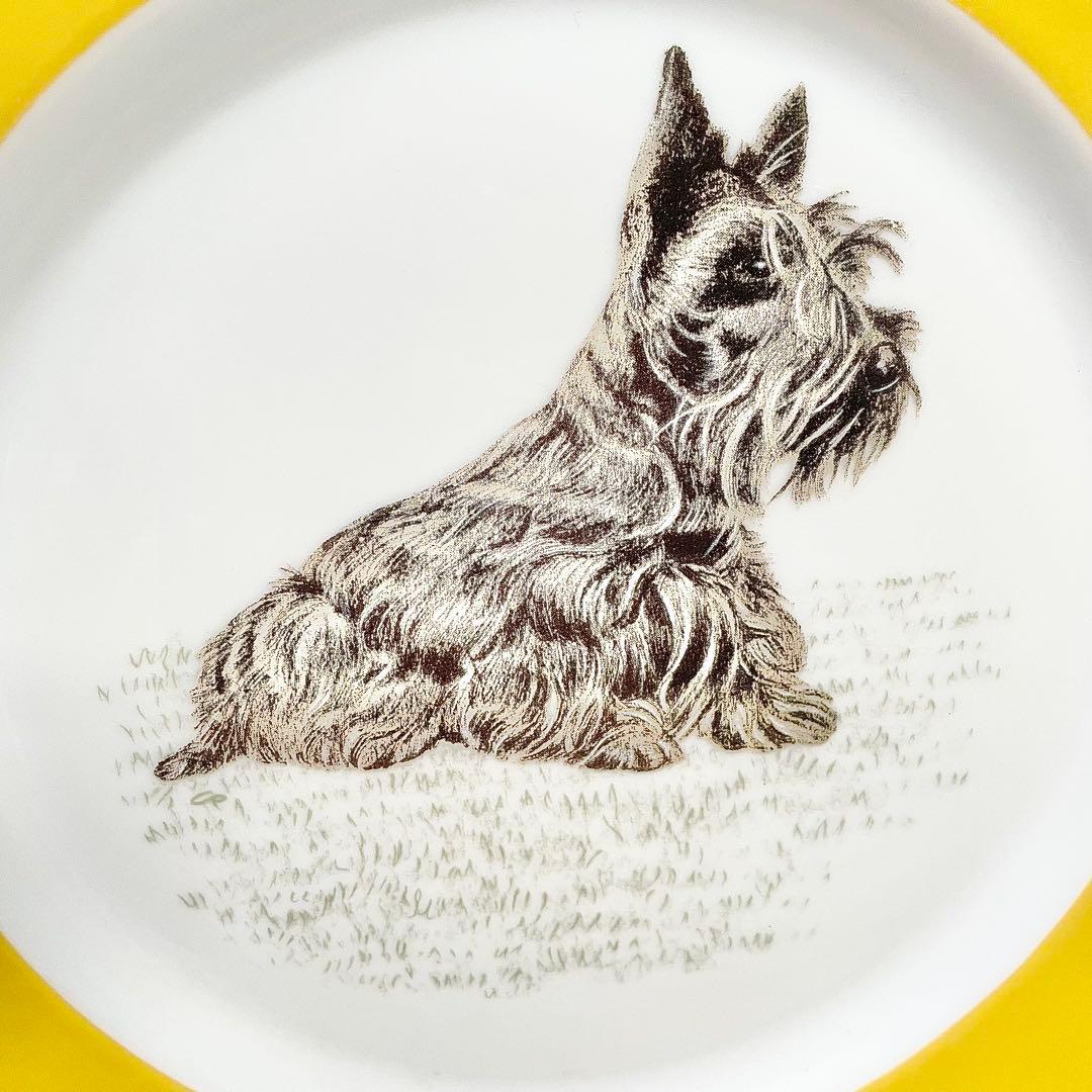 ◎ HERMES エルメス シャス イエロー 八角プレートスコティッシュテリア