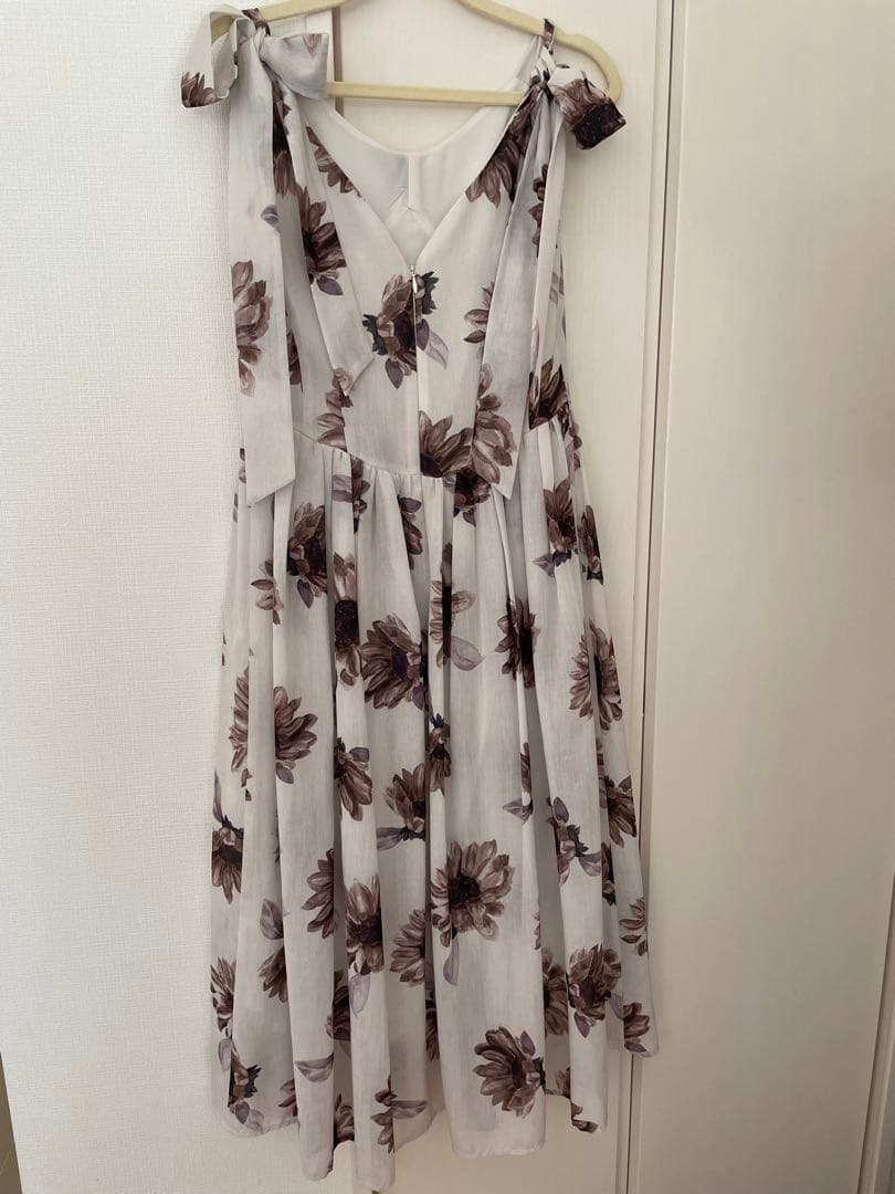 ワンピース Her lip to Sunflower-Printed Midi Dress