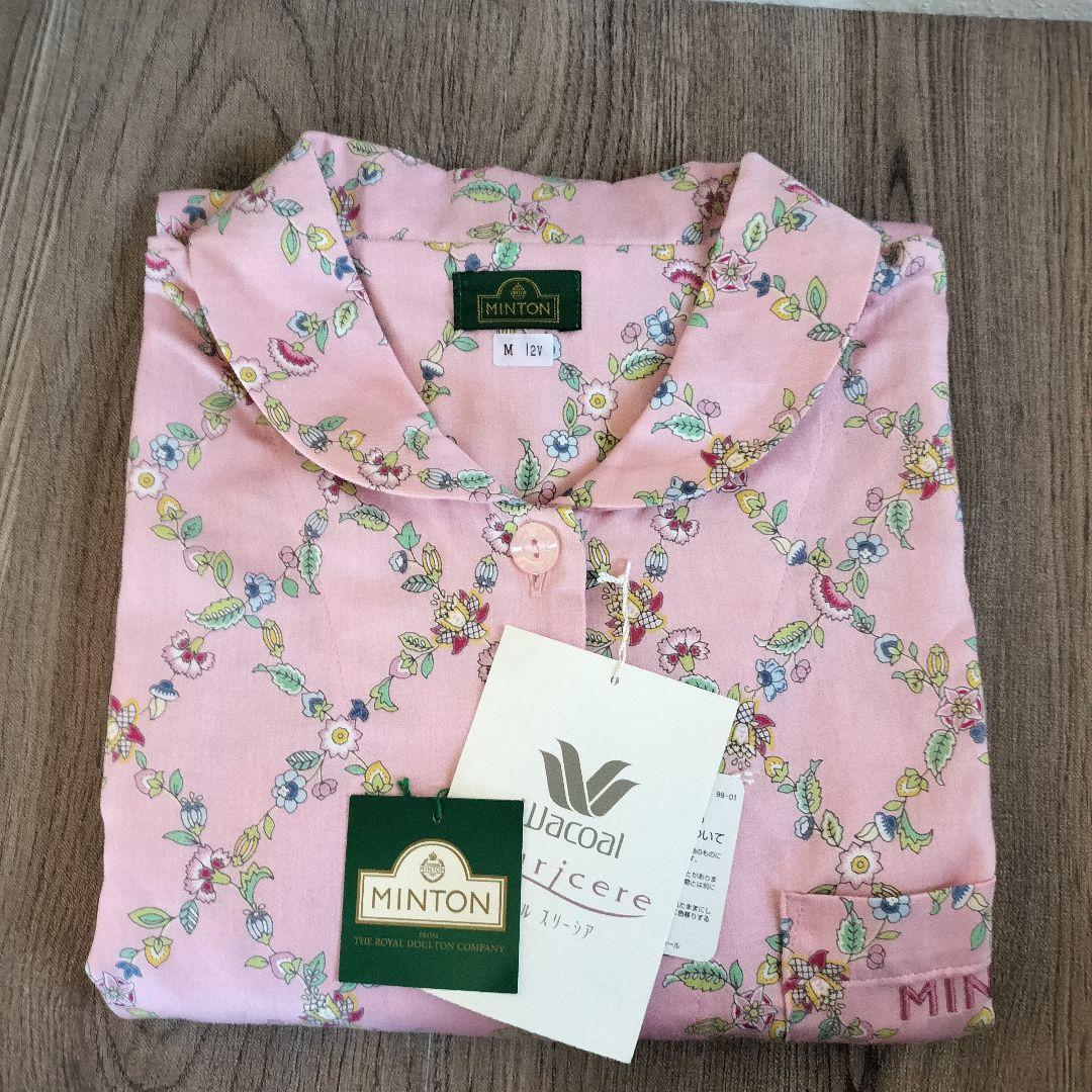新品✨ワコール MINTON 花柄 パジャマ Mサイズ 長袖 ピンク