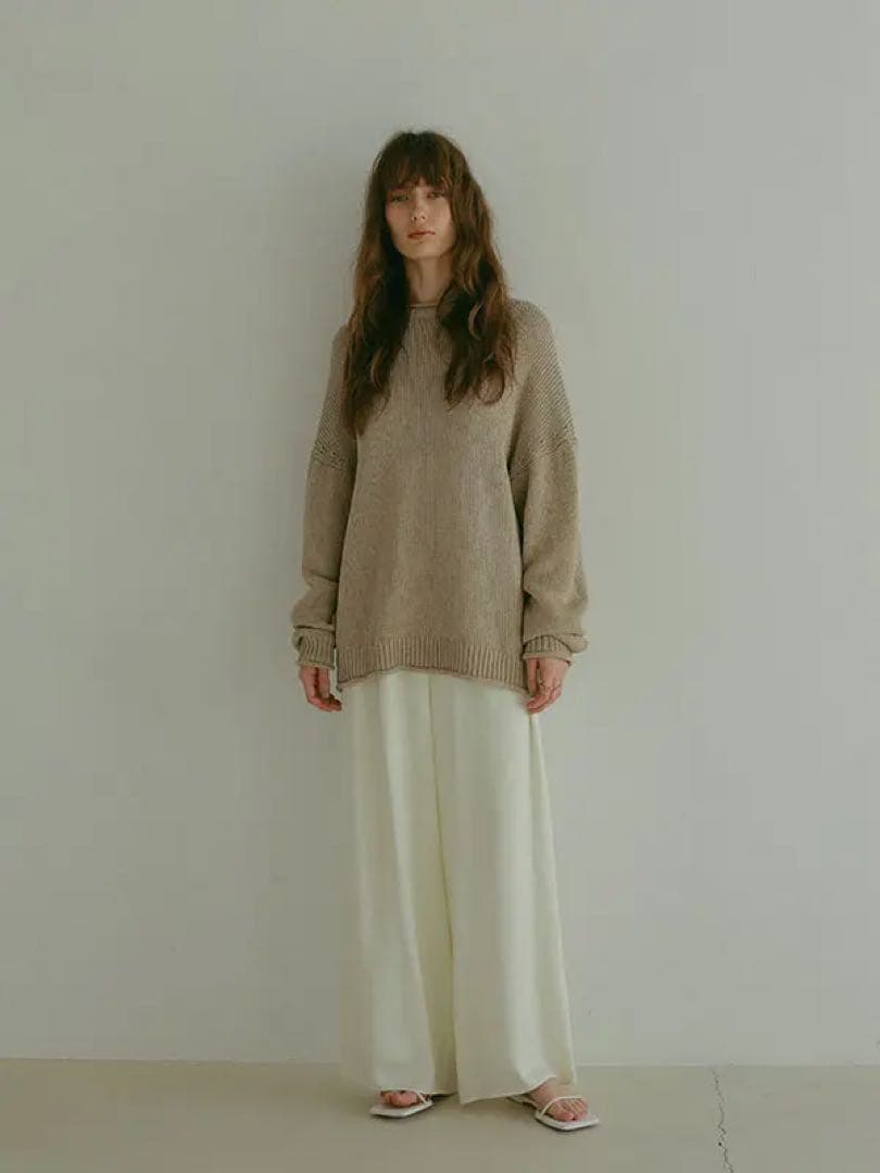 wihori　ETRETOKYO ボトルネックローゲージニットプルオーバー