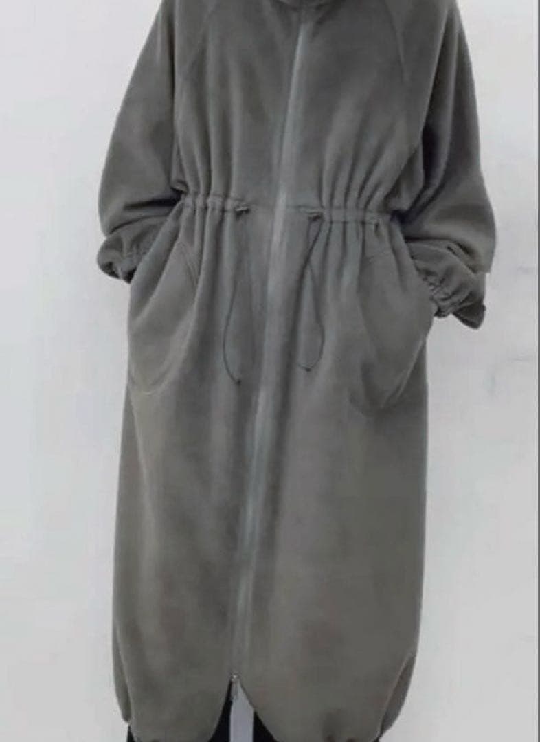 CLOCHE クロシェ フリース ロングワンピース コート ドローコード M