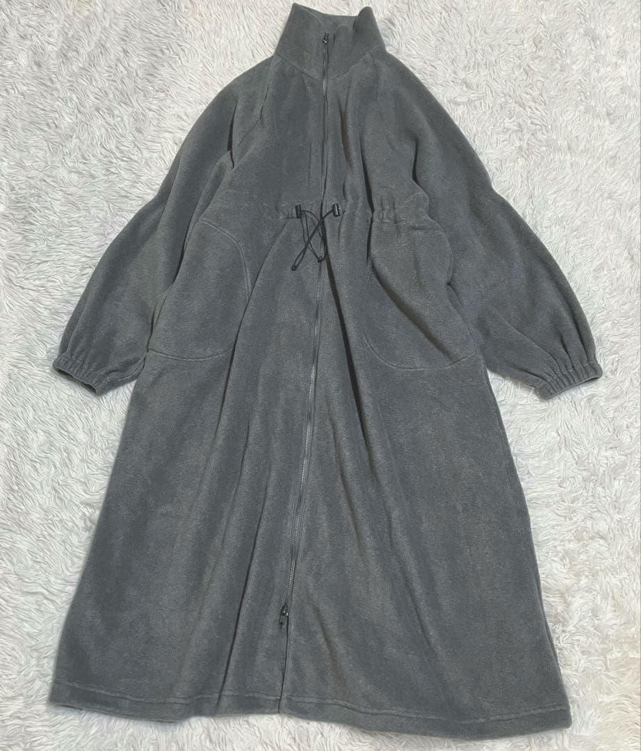 CLOCHE クロシェ フリース ロングワンピース コート ドローコード M
