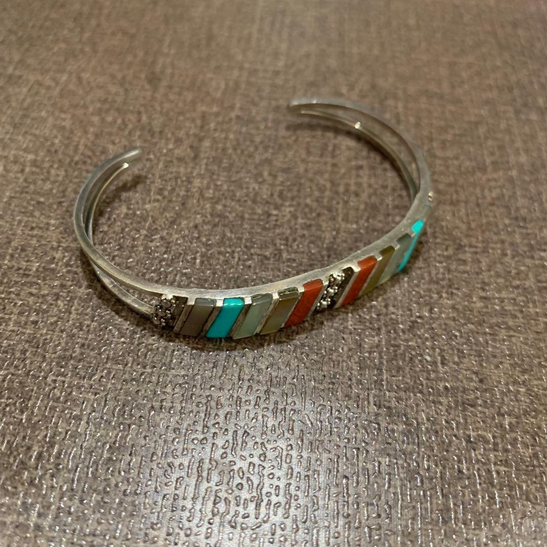 桜　60s インディアンジュエリー　ズニ族　シルバー　925 バングル