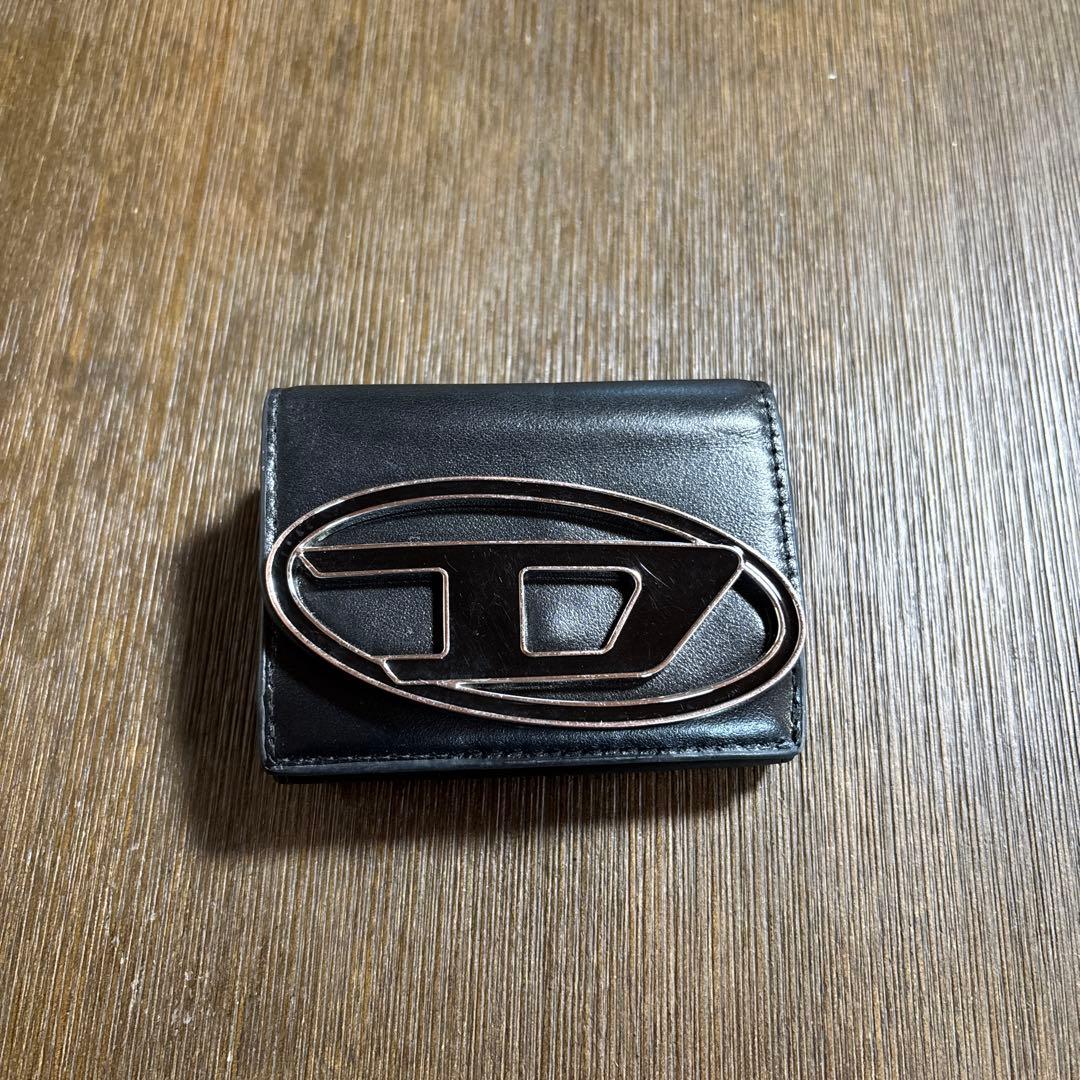 diesel ディーゼル　1dr　3つ折り財布　ブラック　レザー