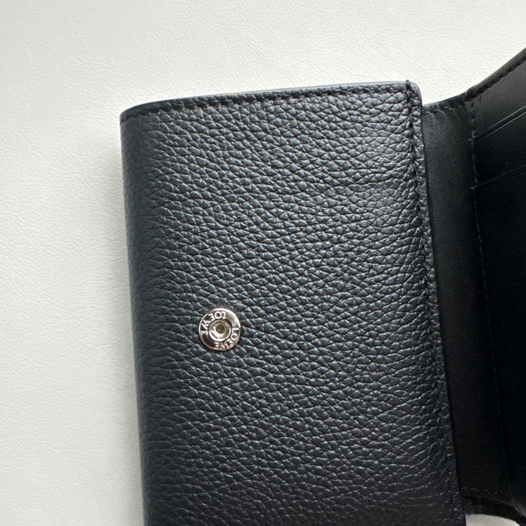 小物 LOEWE TRIFOLD WALLET BLACK