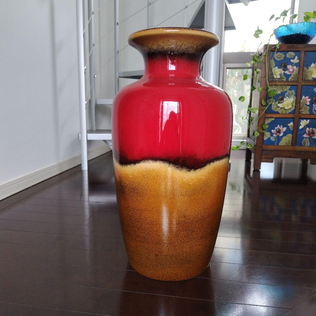 美品！ヴィンテージドイツ製 50-70年代FAT LAVA フラワーベース大型