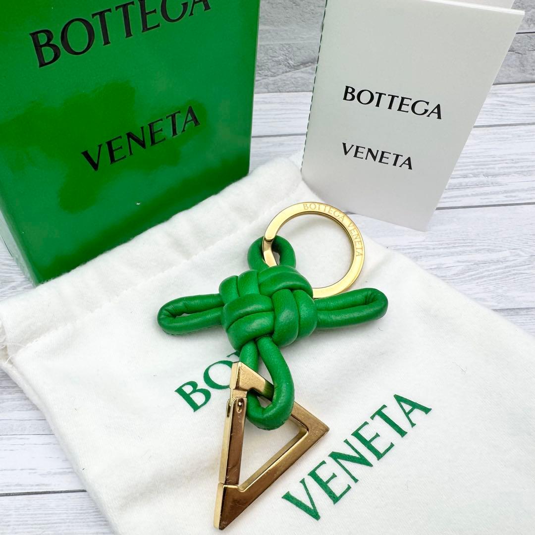 【美品】ボッテガヴェネタ トライアングル ツイスト キーホルダー パラキート