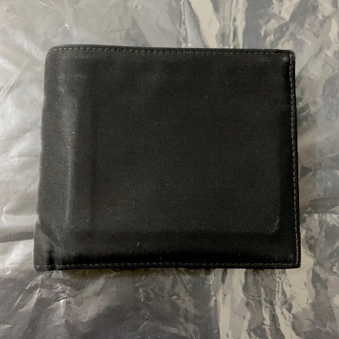 PRADA メンズ 二つ折り財布 ウォレット ロゴプレート 小銭 カード 収納