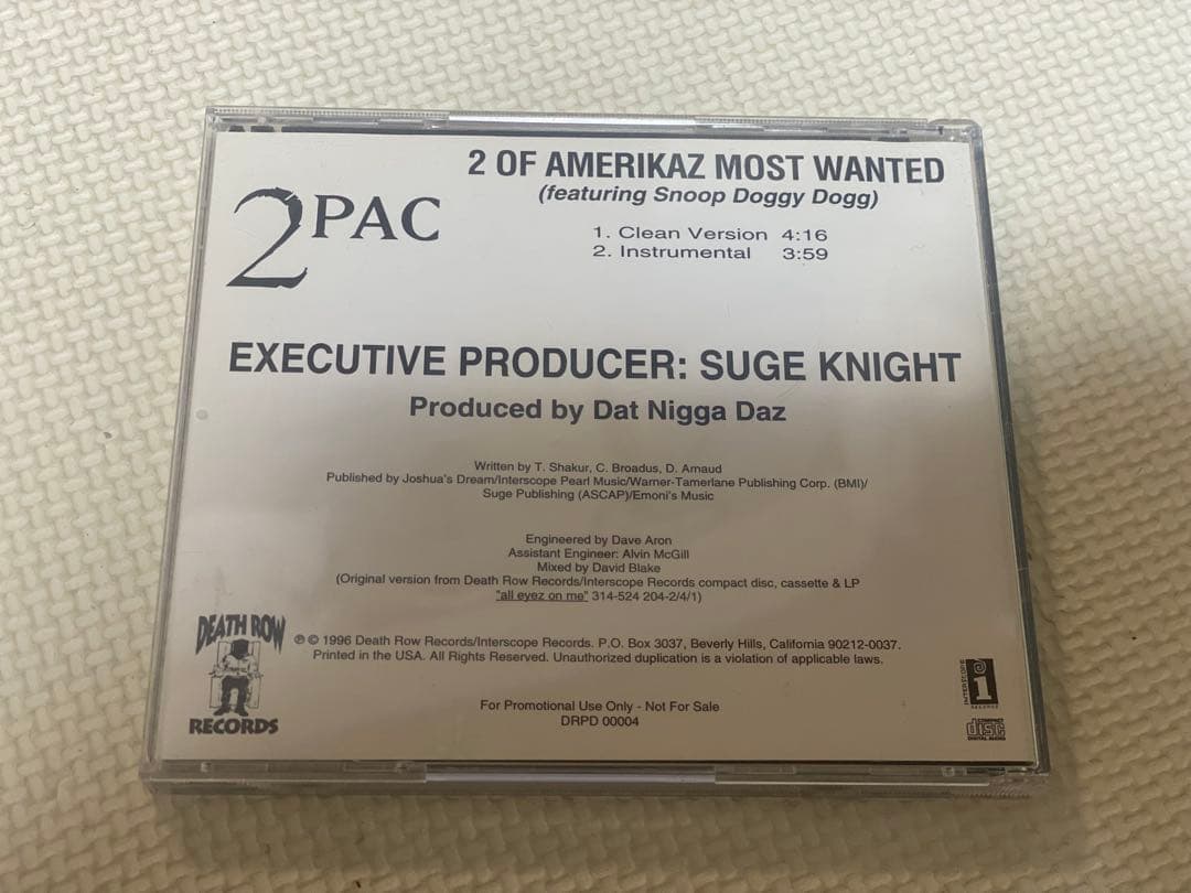 洋楽 2PAC 2 OF AMERIKAZ MOST WANTED G rap