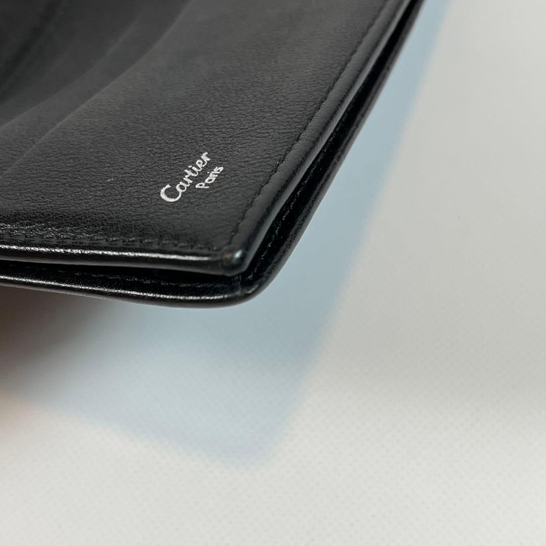 Cartier　長財布 パッピーバースデー レザー 黒 カード入れ 小銭入れ