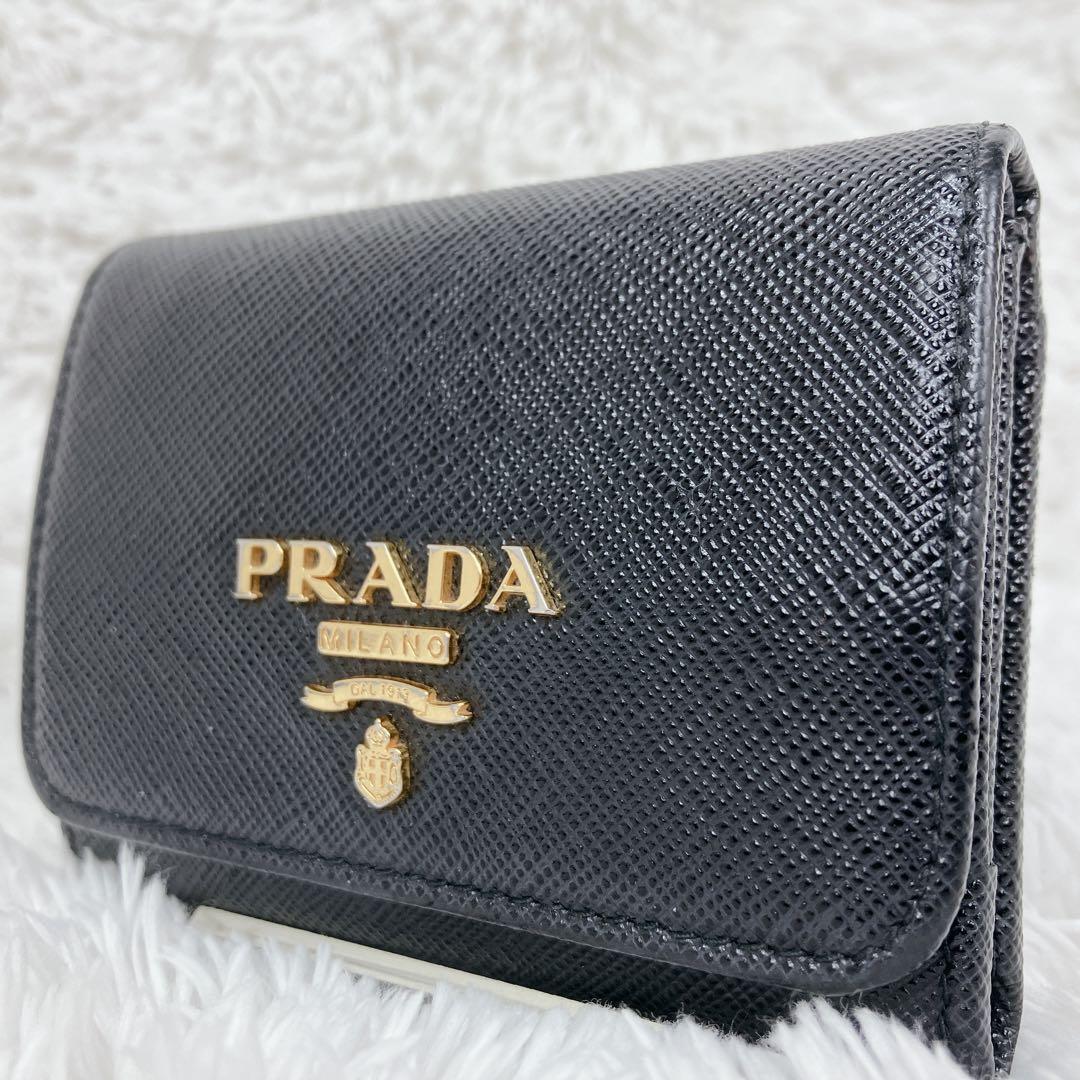 asm ✨PRADA 三つ折り財布 サフィアーノ レザー バイカラー