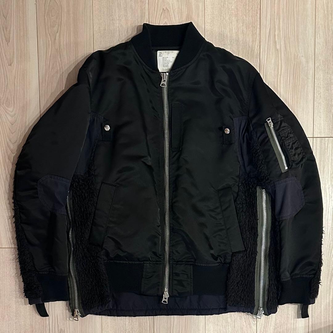 ジャケット・アウター sacai Nylon Twill Faux Shearing Blouson