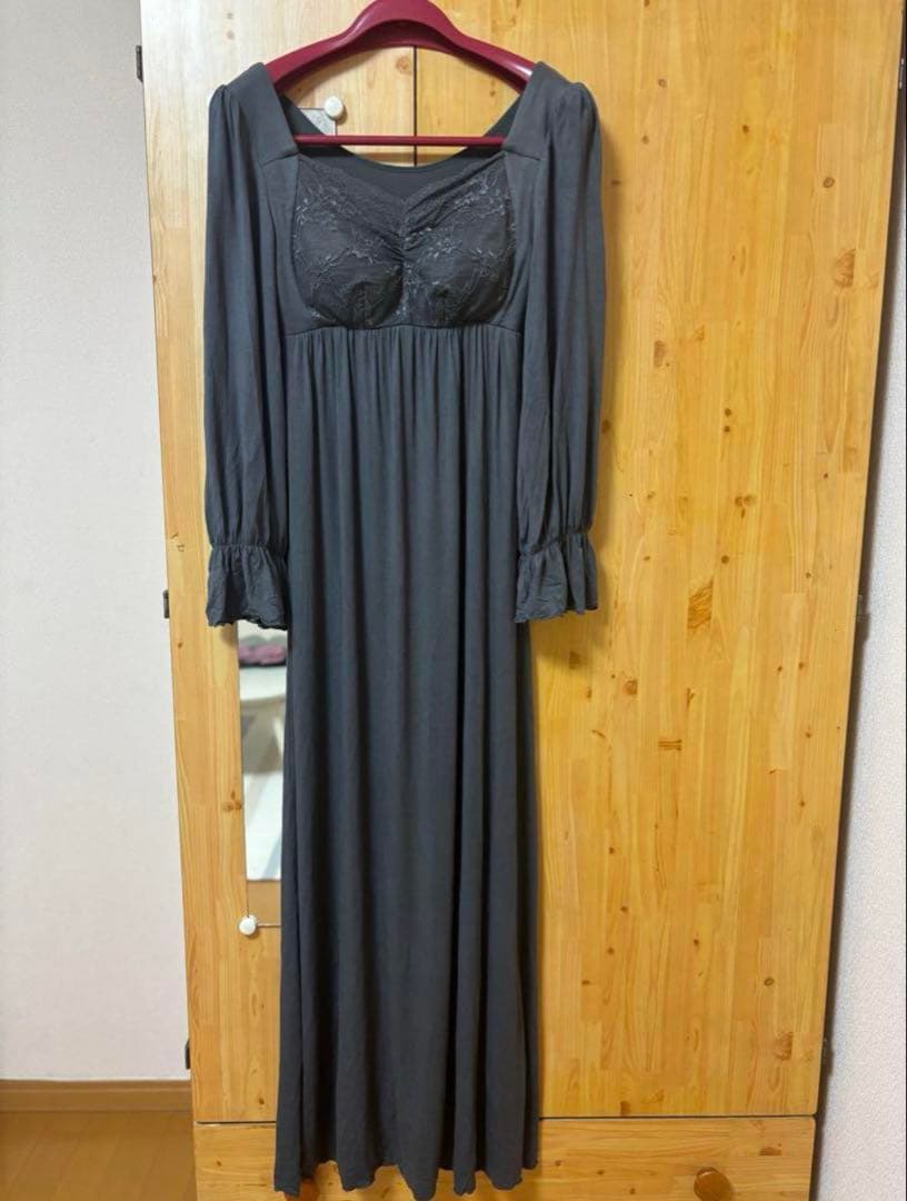 ツーハッチ　《ラクシアスリープ》ナイトブラワンピース 長袖マキシ丈 65M 3点