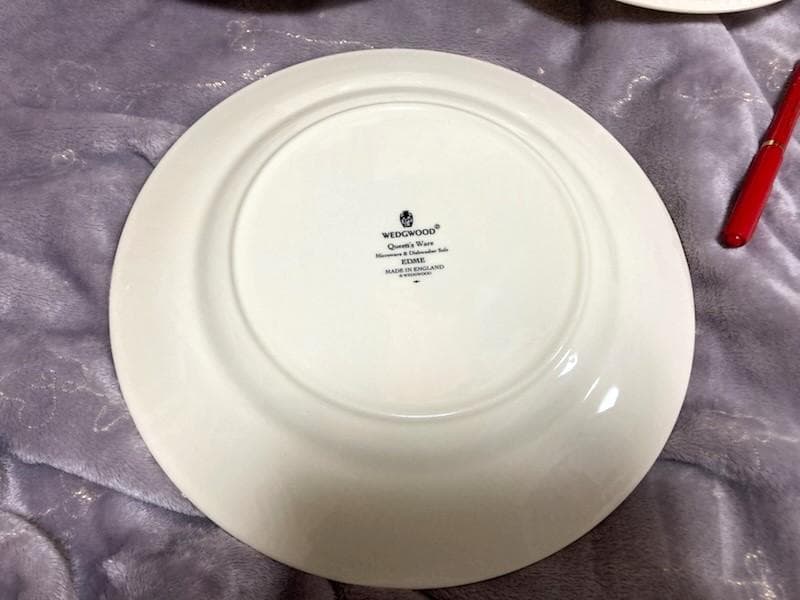 ★ほぼ未使用!!「」黒壷マークのプレート皿5枚セット・26.5㎝