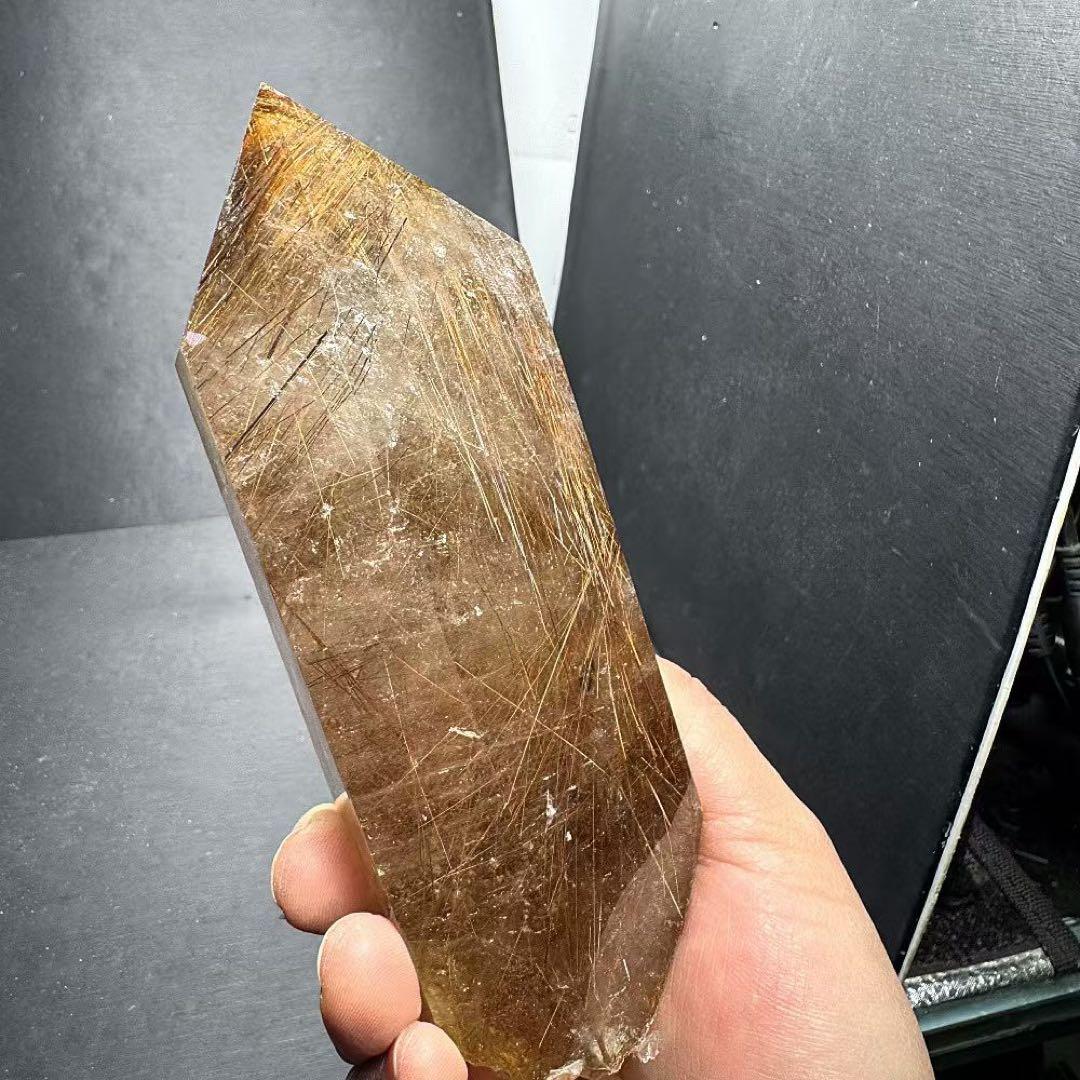 天然石 ルチルクォーツのポイント　置物YS999G.288