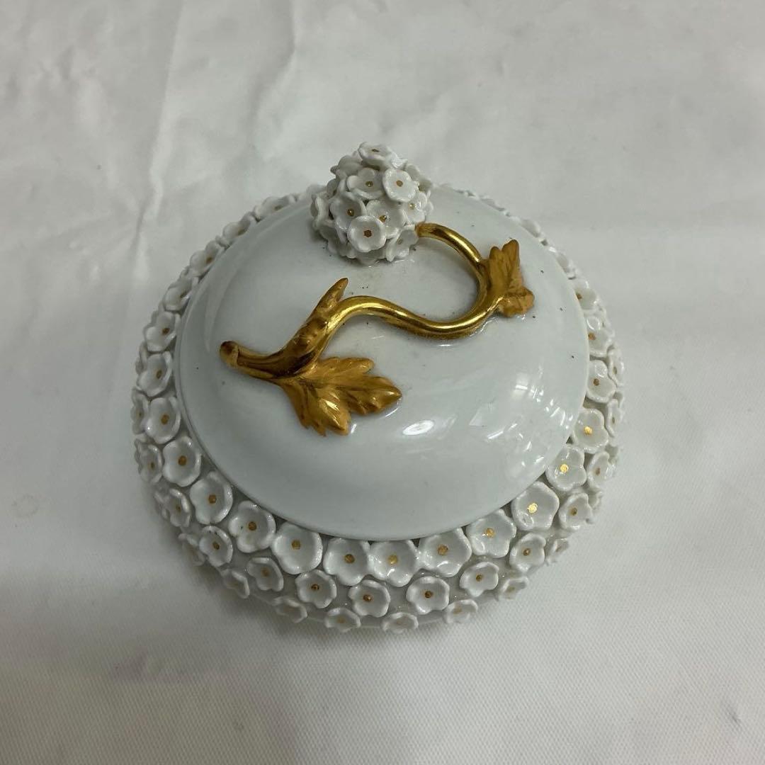 7805⑥★Meissen スノーボール ボンボニエール 小物入れ★