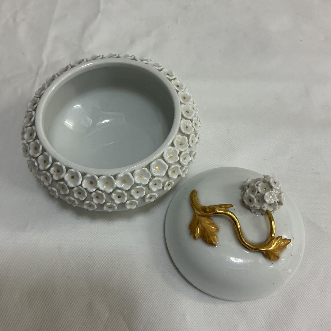 7805⑥★Meissen スノーボール ボンボニエール 小物入れ★