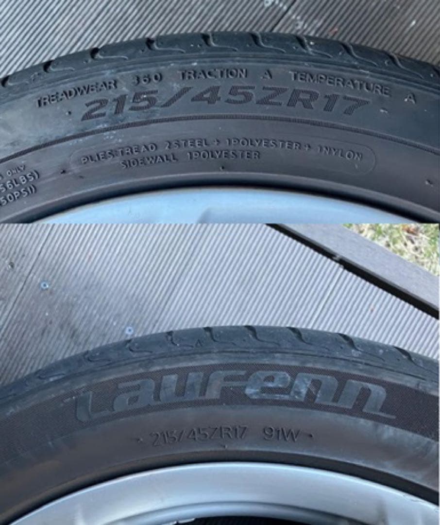 ＜値下げ＞アルファロメオミト 純正17インチホイール&タイヤ付き(溝少ない)