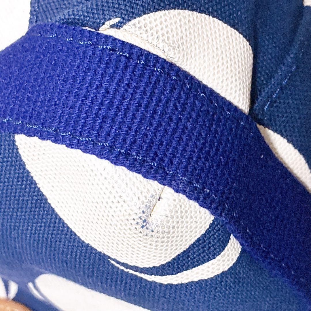 Dakota ビッグトートバックドット柄 ネイビー×ホワイト